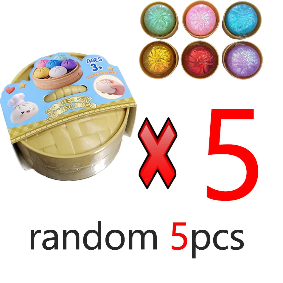 The Viral Dumpling Squishes - Cute, Colorful & Mystery Glitter!