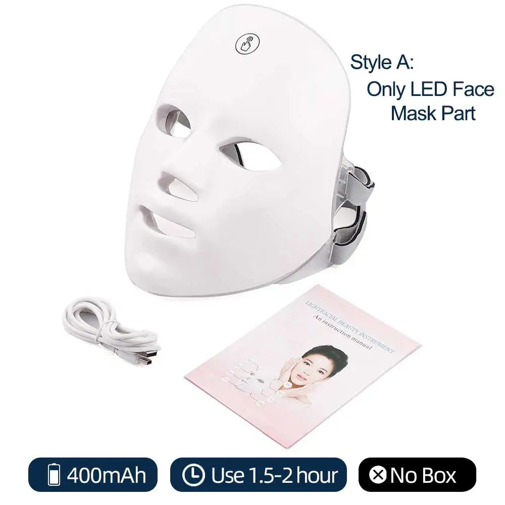 7-in-1 LED Colors - Face, Beauty & Neck Therapy Mask