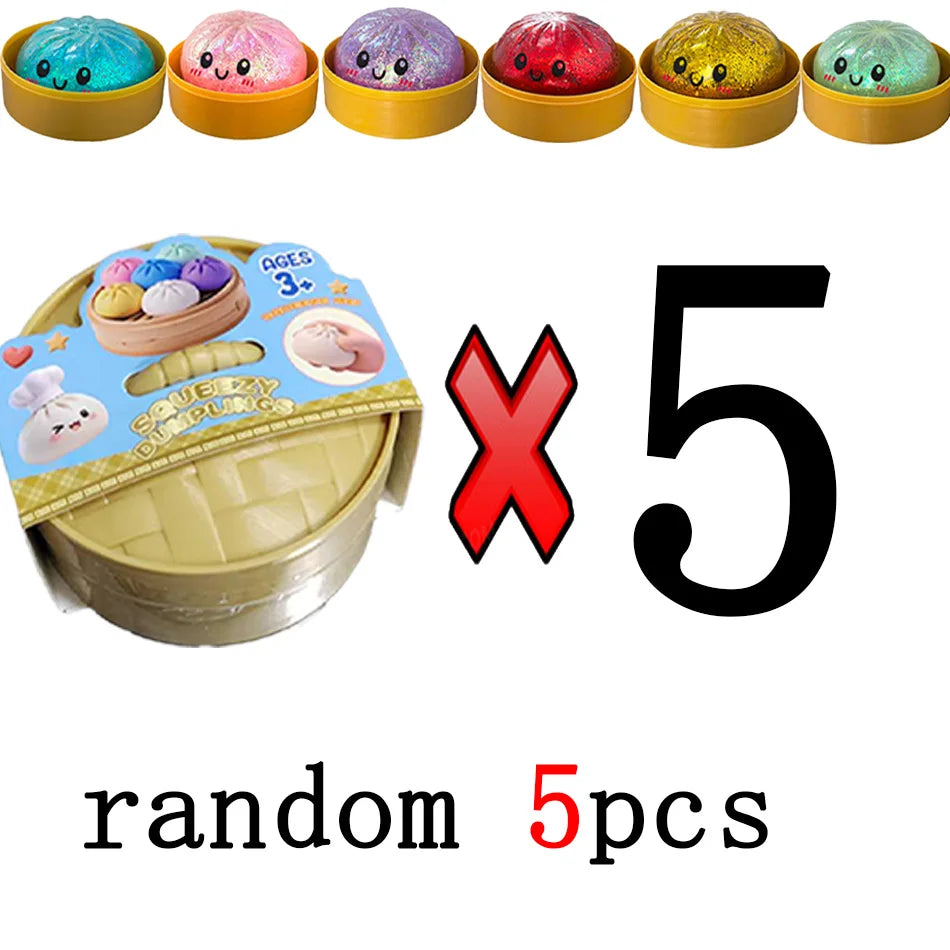The Viral Dumpling Squishes - Cute, Colorful & Mystery Glitter!