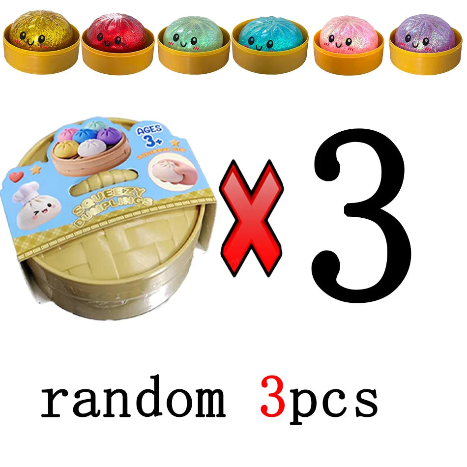 The Viral Dumpling Squishes - Cute, Colorful & Mystery Glitter!