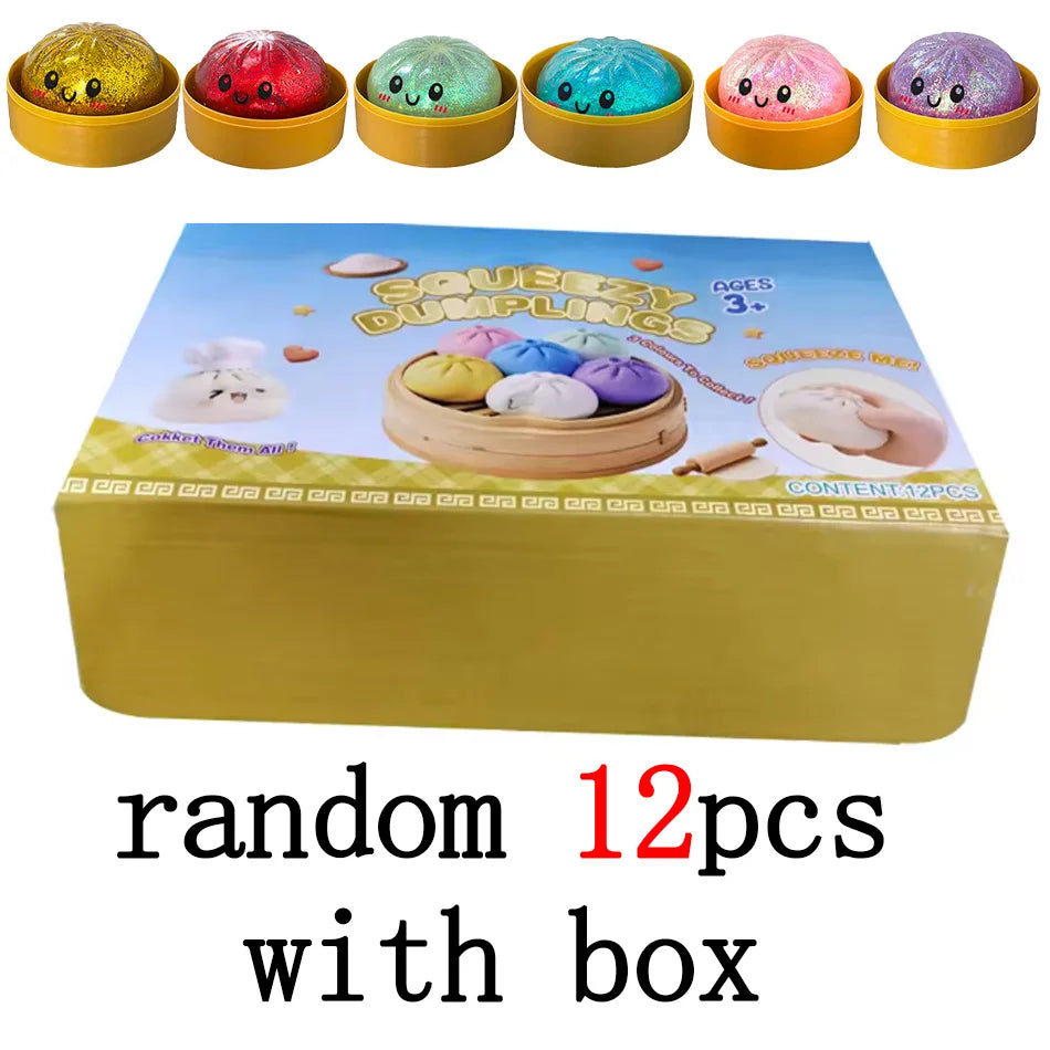 The Viral Dumpling Squishes - Cute, Colorful & Mystery Glitter!