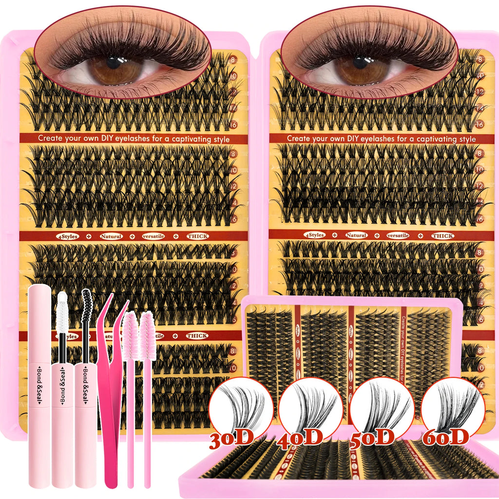 Pro-Glam All-in-One  Wispy Eyelash Extension Kit