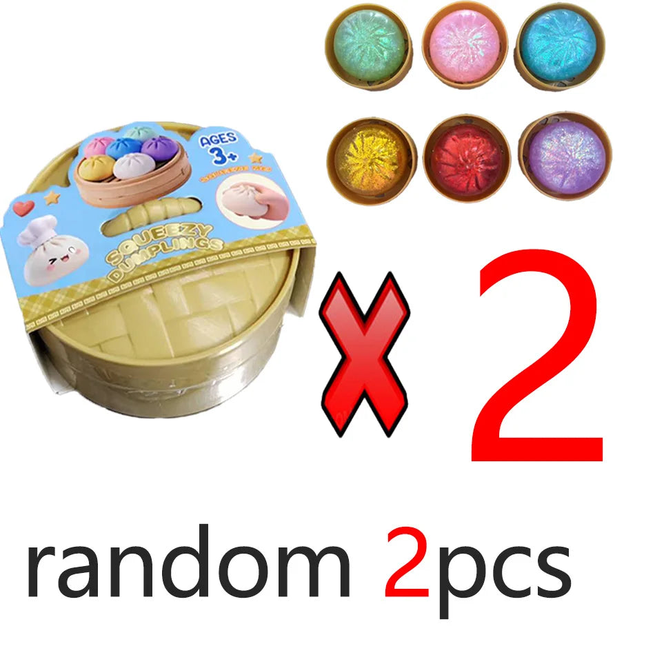 The Viral Dumpling Squishes - Cute, Colorful & Mystery Glitter!