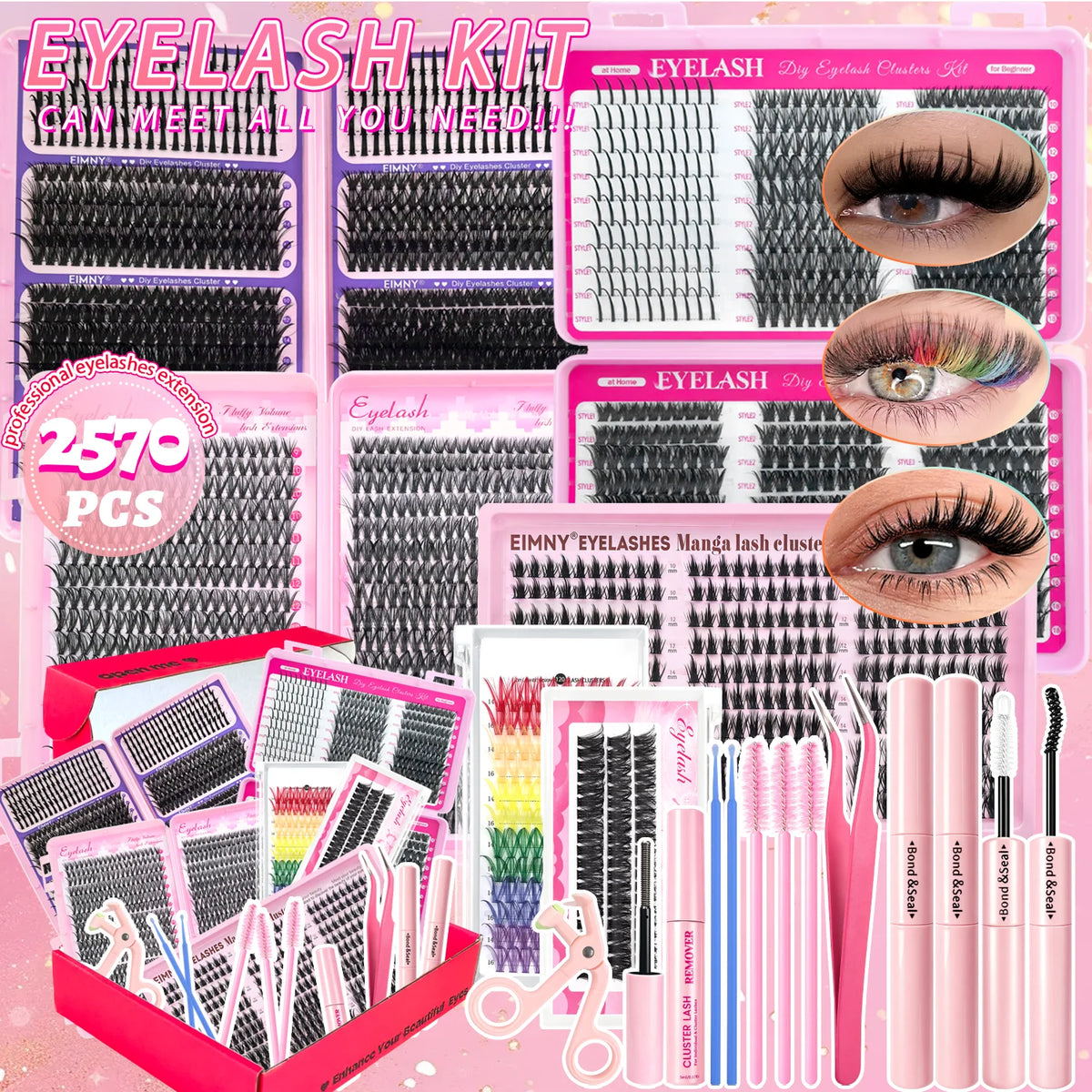 Pro-Glam All-in-One  Wispy Eyelash Extension Kit