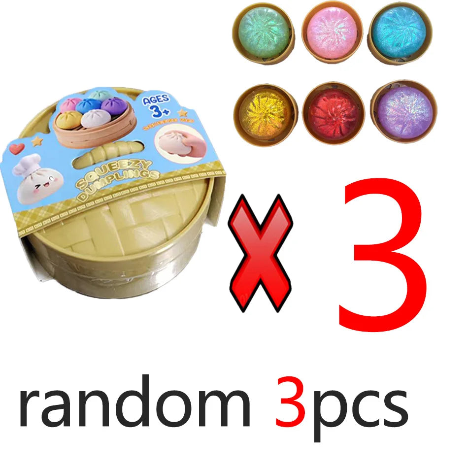 The Viral Dumpling Squishes - Cute, Colorful & Mystery Glitter!