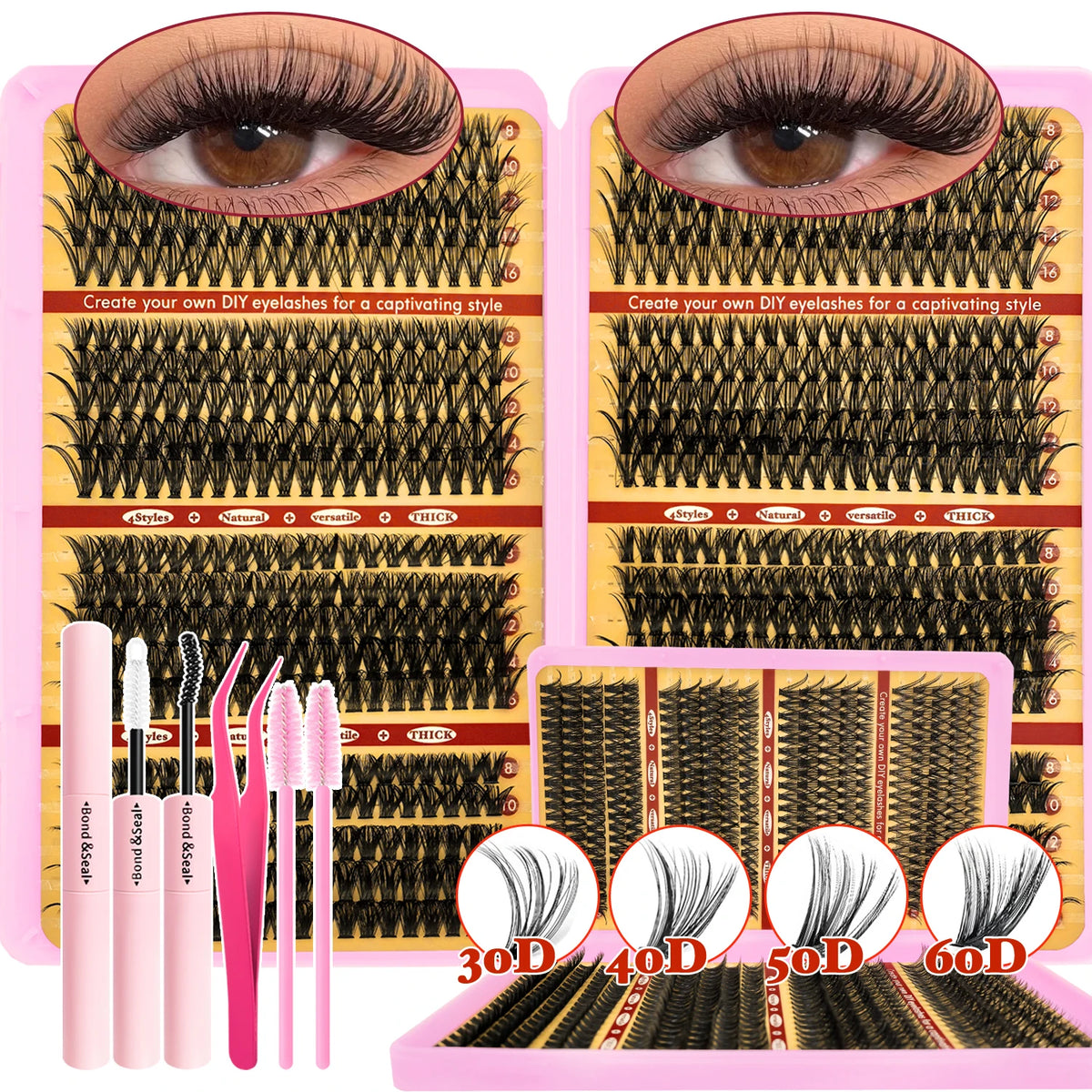 Pro-Glam All-in-One  Wispy Eyelash Extension Kit