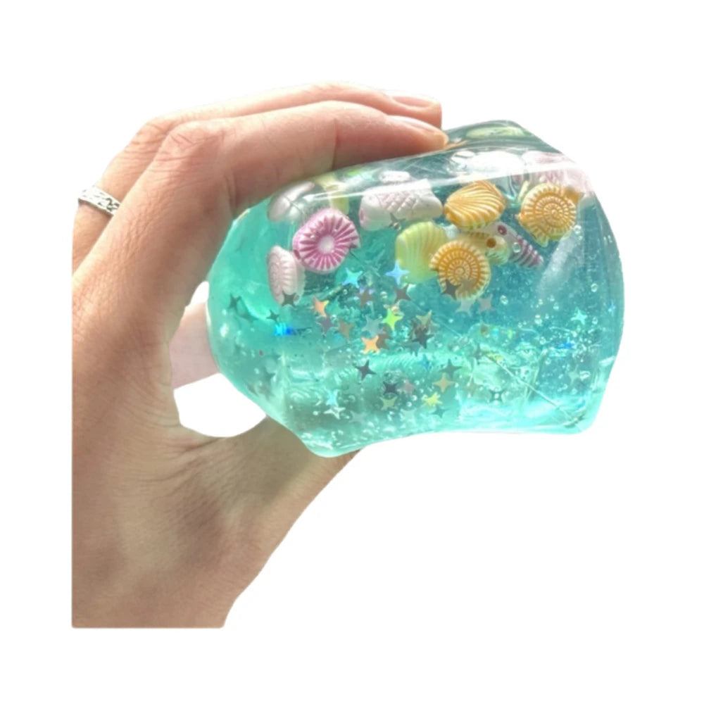 Ocean Cube Squishy - Deep Ocean Blue Sensory Cube & Fidget Toy