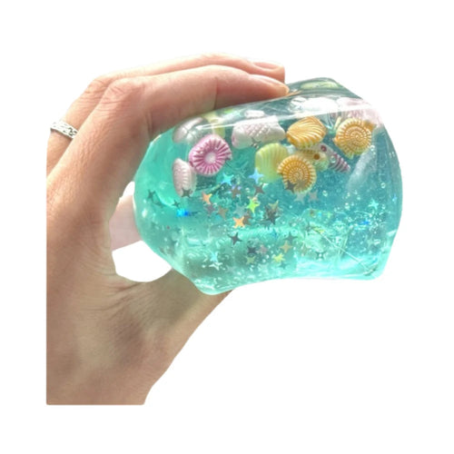 Ocean Cube Squishy - Deep Ocean Blue Sensory Cube & Fidget Toy