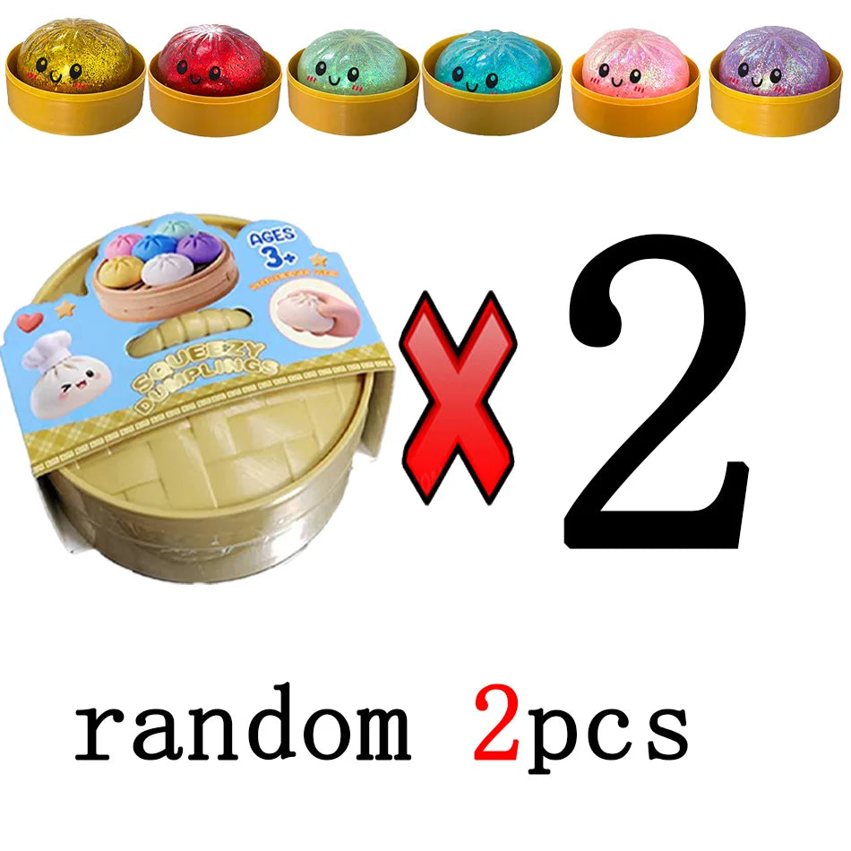 The Viral Dumpling Squishes - Cute, Colorful & Mystery Glitter!