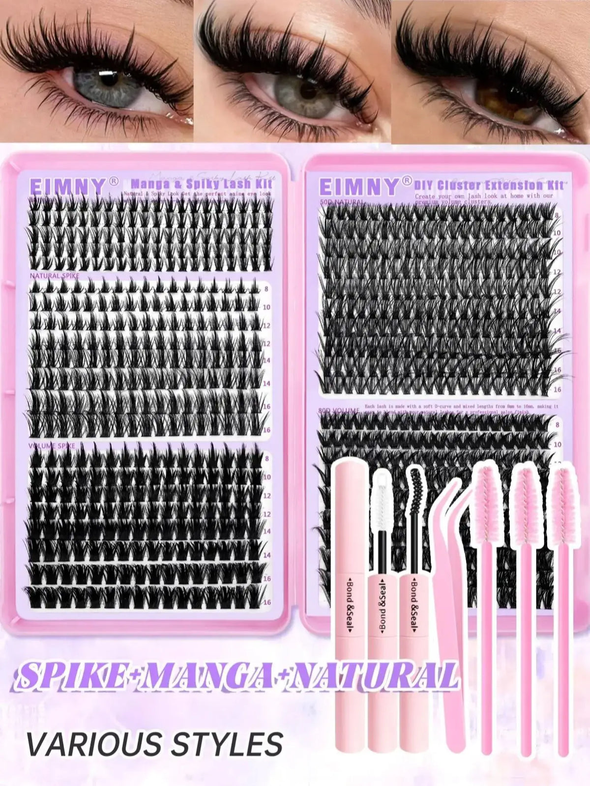 Pro-Glam All-in-One  Wispy Eyelash Extension Kit