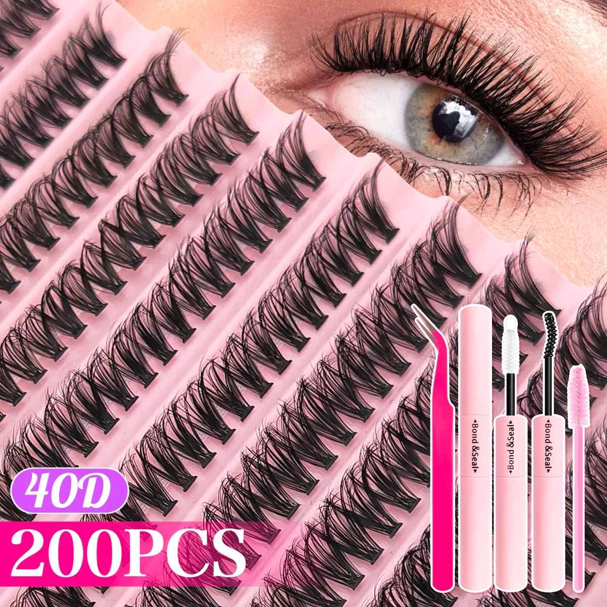 Pro-Glam All-in-One  Wispy Eyelash Extension Kit