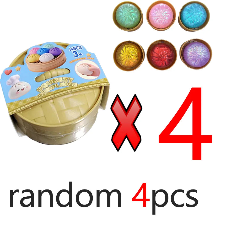 The Viral Dumpling Squishes - Cute, Colorful & Mystery Glitter!