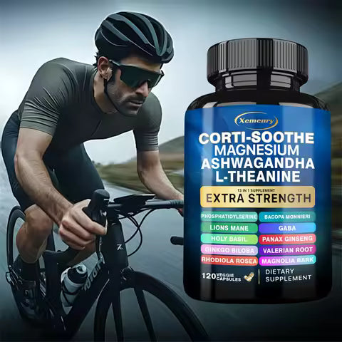 The Daily De-Stress Blend - Cortisol Supplement with Magnesium, Ashwagandha, L-Theanine - Manage Stress, Maintain Calm & Support Adrenal Health