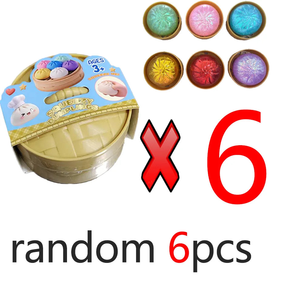 The Viral Dumpling Squishes - Cute, Colorful & Mystery Glitter!