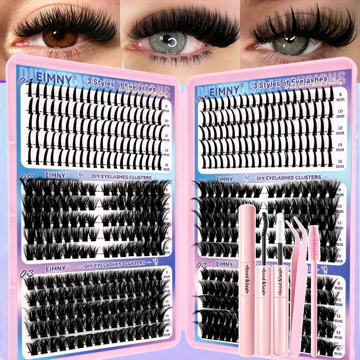 Pro-Glam All-in-One  Wispy Eyelash Extension Kit