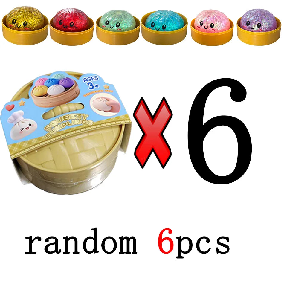 The Viral Dumpling Squishes - Cute, Colorful & Mystery Glitter!
