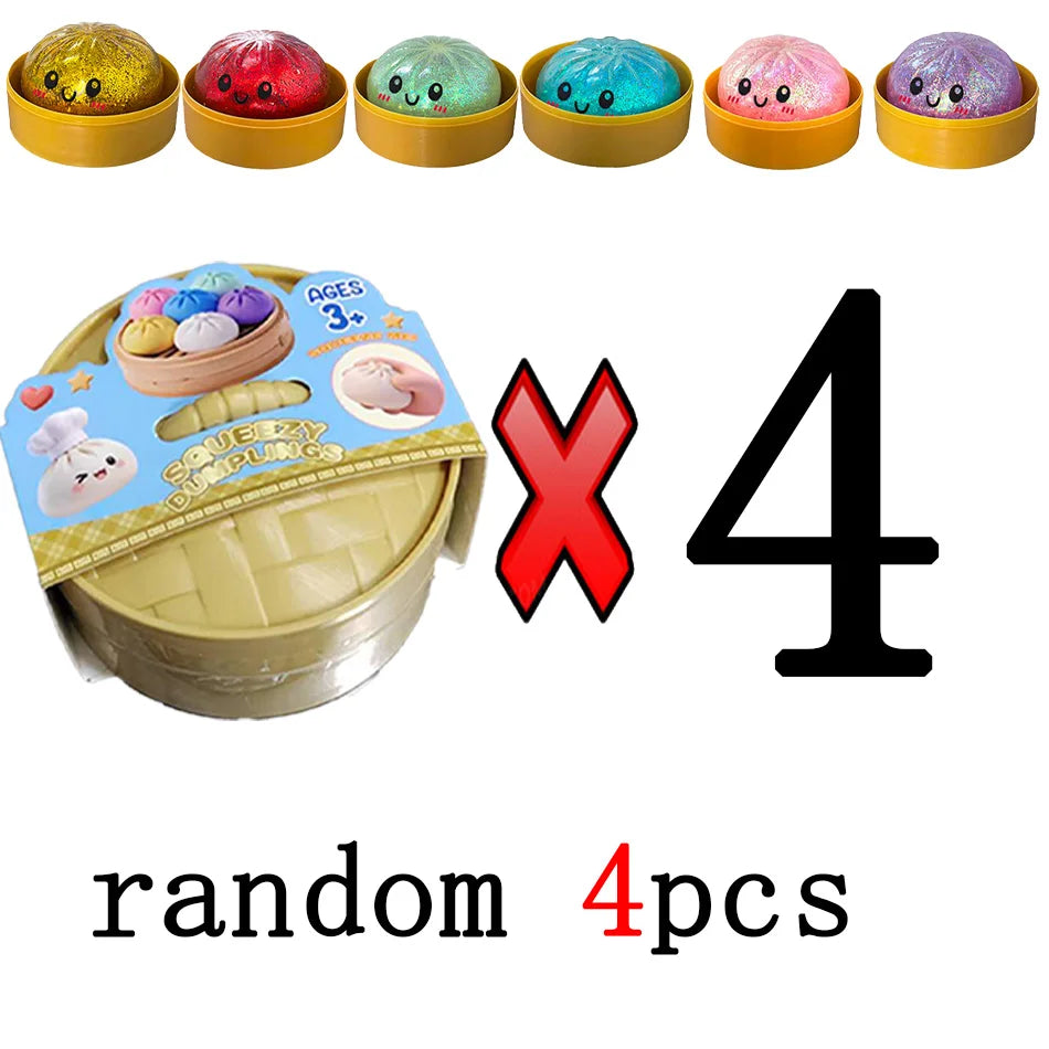 The Viral Dumpling Squishes - Cute, Colorful & Mystery Glitter!