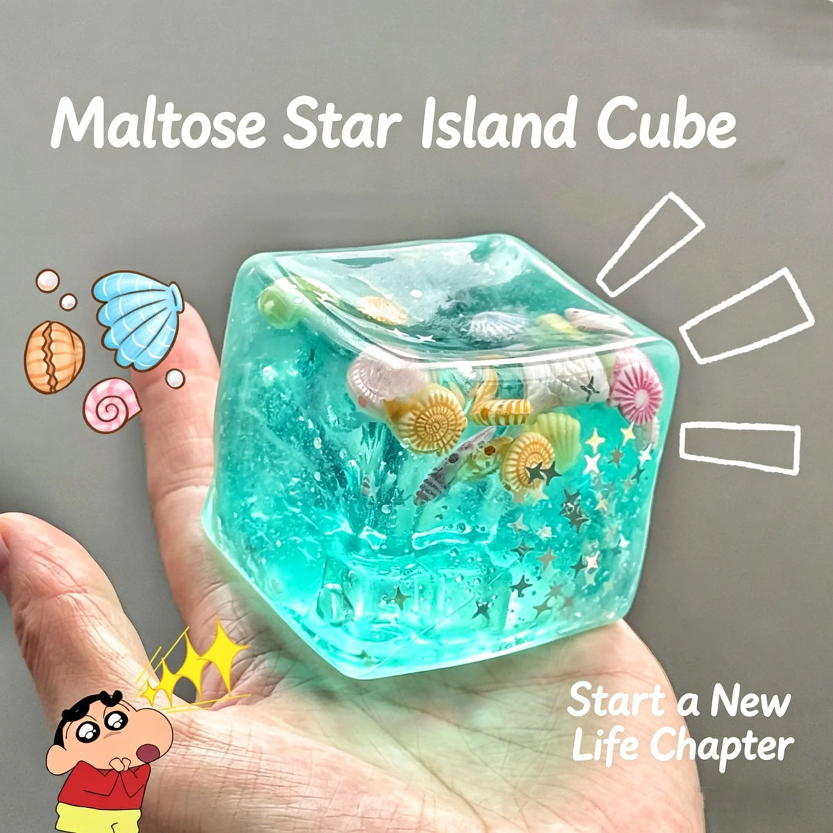 Ocean Cube Squishy - Deep Ocean Blue Sensory Cube & Fidget Toy