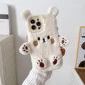 Fluffy 3D Bear Plush Phone Case - iPhone 17 Air, 16, 15, 14, 13, 12, 11, and Pro Max